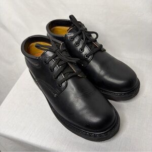 Classic Black Men's Leather Boots